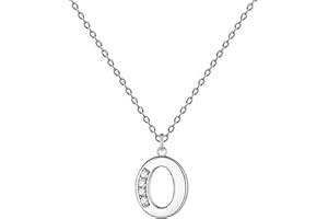 cotigo-Collar Letra Inicial Acero inoxidable con Piedra de Circonita Brillantes-Collar Mujer con Colgante de Letra A-Z - Colgante Inicial de Nombre-Regalo para Mujer, Dia de Madre