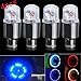 Produktbild sunnymi Mode 4pcs Fahrrad Rad Ventil Licht Auto LED-Licht  Motorrad Rad Reifen Reifen Ventilkappe Neon (Silber)