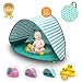 Produktbild KiraKira Baby Strandzelt mit eingebautem Pool, Baby Strandzelt Pool,Pop Up Baby-Strandzelt Shade Pool Tent 50 UPF UV Protection Mit Geschenk-Wassertoys & Tragetasche (Stripe Green)