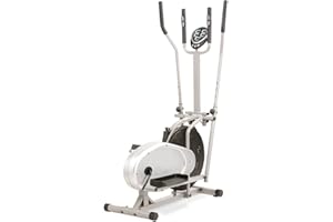 ‎MAXVITALIS Crosstrainer mit Handpulsgriffen für Zuhause bis zu 110 kg belastbar, Ellipsentrainer gelenkschonend mit stufenloser Widerstandsverstellung, Trainingscomputer mit LED-Anzeige