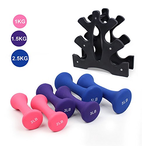 Leogreen – Hantel Set – Ideal für Anfänger oder Fortgeschrittene Fitness-Enthusiasten – Kratzfest und Schlagfest - 2