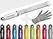 Produktbild Microplane Premium Classic Zester Reibe fein schwarz rot gelb blau lila pink + Prymo Schutzhandschuh Farbe Weiß