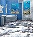 Produktbild Loaizh Benutzerdefiniert Dekoration Klare Stromwassersteinsteinbadezimmerbodenmalerei 3D Tapete Wandbild Wandaufkleber Wallpaper 200Cmx150Cm
