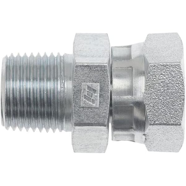 4-Pack 2403-04-02 Hydraulic Hose Adapter – 1/4” Male JIC 37° Flare (7/16-20UNF) To 1/8” Male JIC 37° Flare (5/16-24UNF) SAE Straight Pipe Connector In Carbon Steel