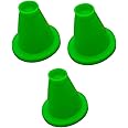 SportsYuva Rubber Cricket Batting Tee Cone for Batting Practice (Pack of 3) (Green)