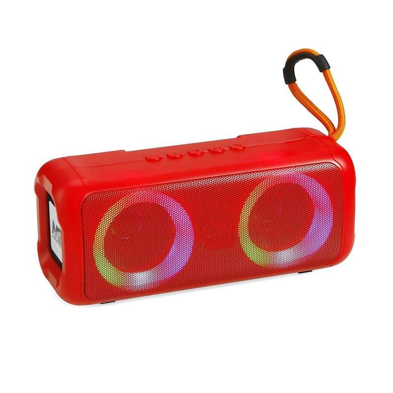 Drumstone M419SP Wireless Bluetooth Portable Party Speaker with RGB Glow Lights, Wired Mic, Remote Control, FM Radio & Aux in/USB/TF Card Reader Input