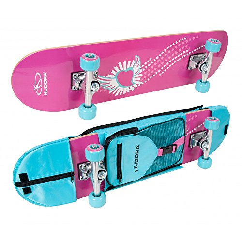 Preisvergleich Produktbild HUDORA Skateboard mit Rucksack, Rosa