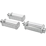 Smeg, Set 3 Accessori Pasta SMPC01 per Impastatrice in Acciaio Cromato, Accessorio per Fettuccine, Tagliolini e Sfoglia, Comp