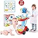 Price comparison product image Kbsin212 Doctor Toy Set - Simulation Electric Electrocardiogram Medical Stethoscope Medicine Box Set Play House Toy Trolley for Children Boys Girls