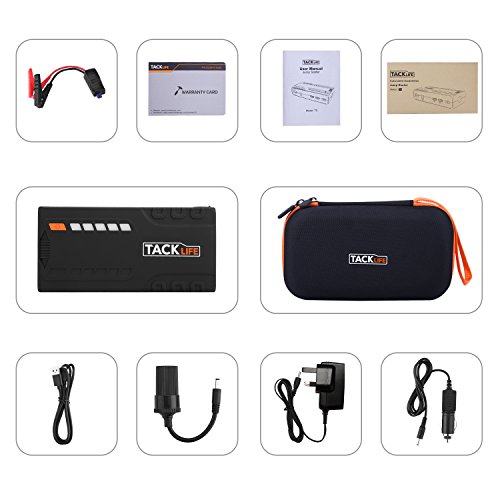TACKLIFE T6 Jump Starter, 600A 16500mAh(Up to 6.2L Gas or 5.0L Diesel