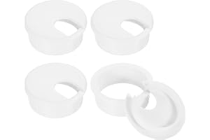 QUARKZMAN Kabelhållsskydd, 4 Stycken 45mm/1-3/4 Tum Kabelhållsskydd i ABS för Kabelorganiserare för Skrivbord för Kontor