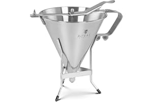 Royal Catering RCSD-11 Entonnoir ? Piston En Inox Chinois Professionnel De Cuisine (1,8 l, 200 x 240 mm, Acier inoxydable)