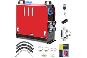Anbull Calentador de Aire Diesel 12V 8KW,Cámara de combustión de metal, Con Calefacción Estacionaria y Control Remoto - Interruptor LCD Para Coche