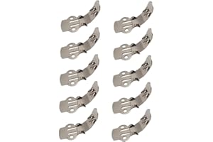 Vepoty Edelstahl Leere Schuhclips 10pcs Schuhklemmen Diy Bastelfunde Zubehör Schuhbedarf Silber