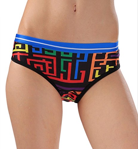 iCreat Damen Radunterhose Bike Fahrradunterwäsche Unterwäsche Briefs mit Sitzpolster S/M/L/XL/2XL