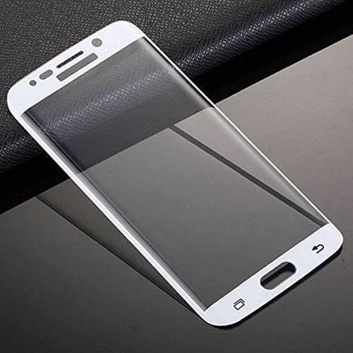 Samsung Galaxy S6 Edge White Tempered Glass Screen Protector - Best Cell Phone Glass Accessory - Air-bubble-proof Scratch Resistant Screen Guard with 9H Hardness and Anti-burst - 100% Satisfaction