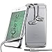 Produktbild FONETIC Lösungen ® Google Pixel stoßfest Flip Carbon Gel Fällen Bezüge mit Premium Qualität Crystal Clear LCD Displayschutzfolie Guard transparent Clear Gel Case + LCD Screen Protector+Earphones