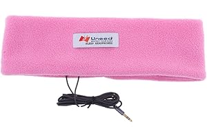 Sharplace Anti Bruit Sports Running Sleeping écouteur Musique Bandeau Casque Relais, Rose