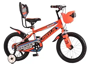 Dhara Kid Bicycle 16T Age Group 5-7 Years Steel Rim Tyre Tube 16 * 2.40 BMX Bike Premium Model Multiple Colors (Red/Orange/Yellow/Blue)