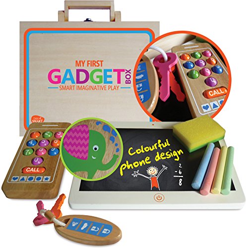 Bee Smart — My First Gadget Set with First Toy Phone, First keys and Tablet for baby - wooden baby toys