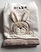 Personalised Deluxe Teddy/ Rabbit Baby Blanket. Luxurious wrap. Great Baby Gift. - Please Write Blanket Choice & Wording Required in the seller message box at checkout