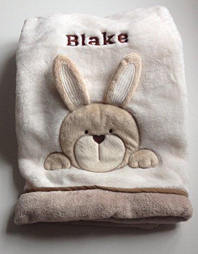 Personalised Deluxe Teddy/ Rabbit Baby Blanket. Luxurious wrap. Great Baby Gift. - Please Write Blanket Choice & Wording Required in the seller message box at checkout