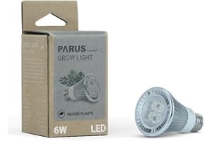 Parus by Venso Growlight Indoor plants LED E27 Pflanzenlampe, Vollspektrum, 6W Pflanzen Lampe, Venso Ecosolutions, verbesserte Photosynthese, höhere Chlorophyllbildung, Venso Pflanzenlampe Weiß