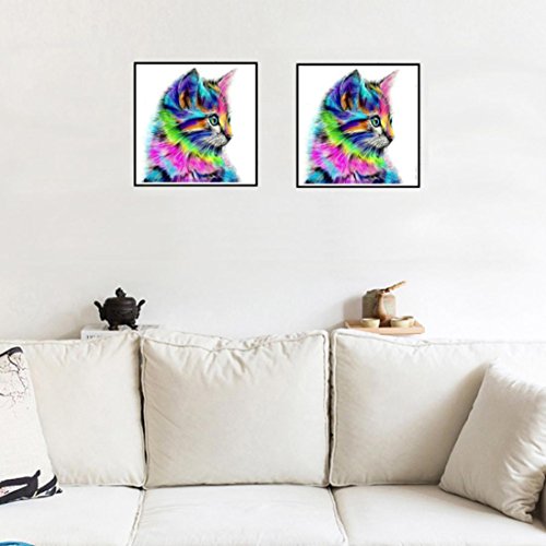 Igemy 5D Diamond Cat Embroidery Painting Rhinestone Cross Stitch Decor DIY (A) - 3