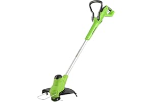 Greenworks G24LT28 Cordless Strimmer Lawn Edger for Small to Medium Gardens, 28cm Cutting Width, Autofeed 1.65mm Nylon Line, WITHOUT 24V Battery & Charger, 3 Year Guarantee