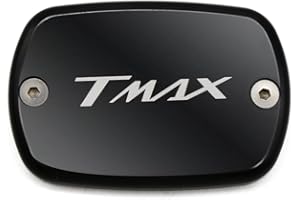 ZHUOWU Tmax 530 XP 530 Tmax 500 Tappo Serbatoio Liquido Pompa Freno Anteriore Front Brake Fluid Reservoir Cap per T-max 530 2012-2018 T-max 500 2008 2009 2010 2011 (Nero)