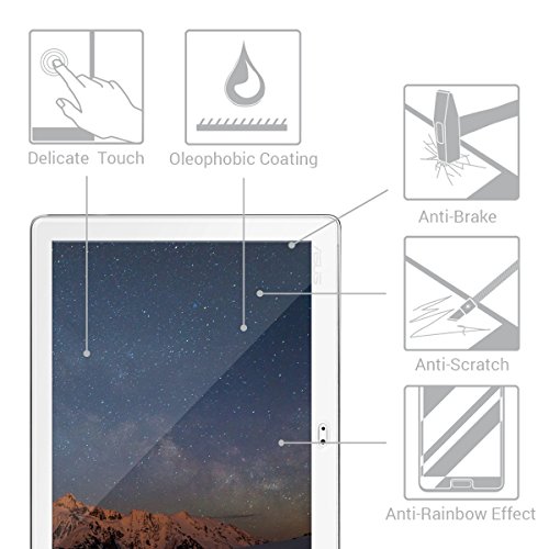 kwmobile Panzerglas Displayschutzfolie für Asus ZenPad 10 (Z300C/Z300CL/Z300CG/Z300M/Z300CNL) – Tablet Schutzglas Folie Schutzfolie Displayschutz Glasfolie in kristallklar - 2