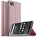 Produktbild BlackBerry Motion Hülle, KuGi BlackBerry Motion Flip Bookstyle Kompletter Schutz Mit Magnetverschluss und Standfunktion Tasche Etui Cover Case Schutzhülle für BlackBerry Motion Smartphone (Rose Gold)
