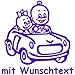 Produktbild Babyaufkleber Autoaufkleber für Geschwister mit Wunschtext - Motiv G2-JM (16 cm)