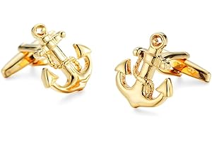 SHIPITNOW Boutons de Manchette Thème Marin - Boutons de Manchette Originaux style Mer Vendus par paire - Accessoire Fantaisie de Fête ou Déguisement Chemise et Veste de Costume, Smoking