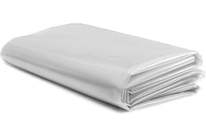 WORLDWIDE INFRARED Clear Polythene Greenhouse Cover - DIY Polytunnel Cover, Heavy duty horticultural membrane, UV-5 Stabilised Polythene tunnel sheeting - Various sizes (250 Micron, 1000gauge thickness) (8m x 12m)