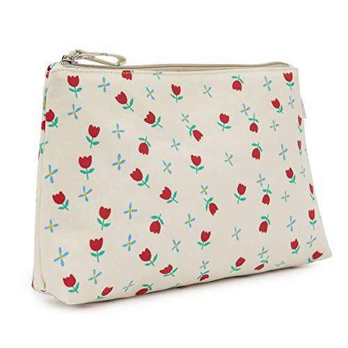 Pink Lining Wash Bag Tulips and Forget Me Nots Changing Bags