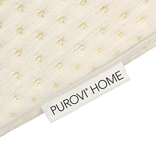 Purovi® Keilkissen für Bett und Sofa Couch – Kissen als perfekte Rückenstütze – Lesekissen und Lendenkissen - 3