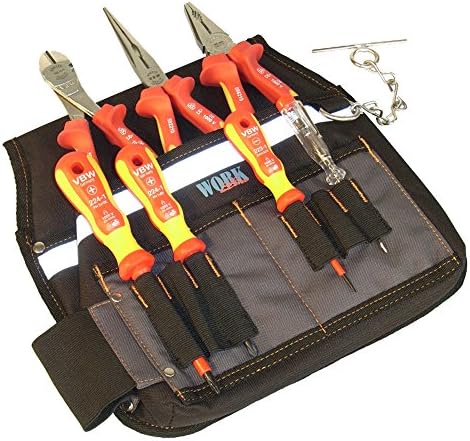 VBW 880050 Plier Set "Compact-C-VDE" 7 Pcs Chromed, Red/Black/Yellow