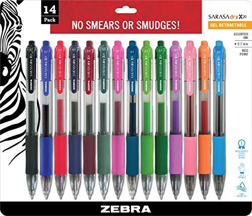 Sarasa Séchage rapide d'encre gel Stylo rétractable 12 pack Fashion Assorted