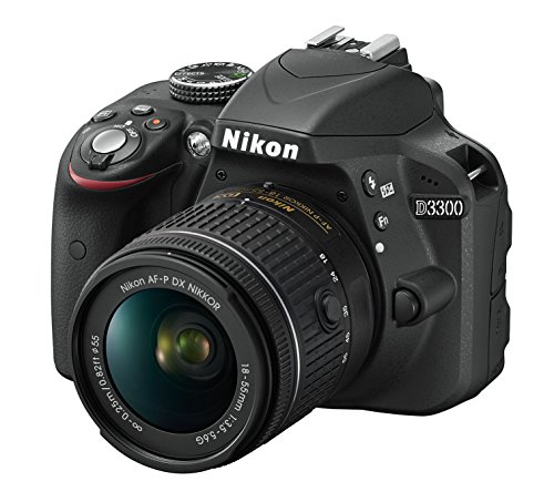 Nikon D3300 Digital SLR Camera - Black (24.2 MP, AF-P 18-55 Non-VR Lens Kit) 3-Inch LCD Screen
