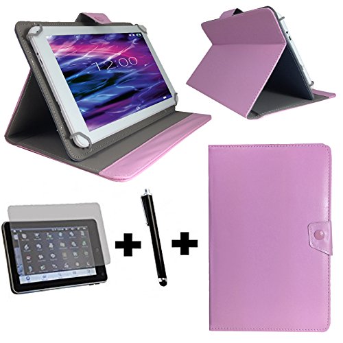 3er Set - ALDI Medion Lifetab P8502 MD 99814 / 20,32 cm / 8 " Tablet Pc Tasche + touch Stift + Schutzfolie - 8 Zoll Rosa 3 in 1