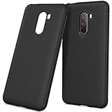 GEEMEE per Xiaomi Pocophone F1 Cover, Custodia Sottile e Morbida Protettiva in Silicone TPU, Anti-Scratch, Shock-Absorption Back Cover per Xiaomi Pocophone F1 (Nero)