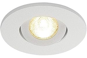 Slv Blanco luminaria empotrable New TRIA Mini Set/Foco led, luz de inundación, proyector de Techo, iluminación de Interior / IP20/IP44 3000K 4,4 W 155lm 30 Grados, 4.4 W