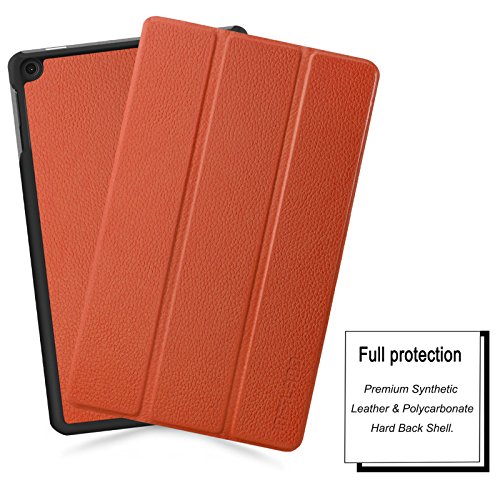 Hülle für Fire HD 8 (7. Generation – 2017) / das neue Fire HD 8 (6. Generation – 2016), Infiland Ultra Slim Lightweight Schutzhülle Cover für Fire HD 8 (8-Zoll-Tablet, 7. Generation – 2017) / Das neue Fire HD 8 Tablet (6. Generation – 2016)(Orange) - 3