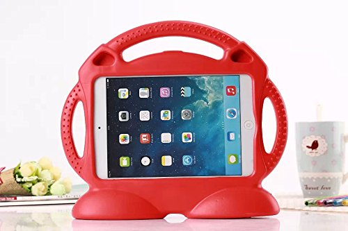iPad 2/3/4 Schale, iPad 2/3/4 Cover, DeeMall Shock Proof Convertible Handle mit Kickstand Kinder freundliches Schutz Fall for Apple iPad 2 iPad 3 iPad 4 Tablet – Thomas Red - 2