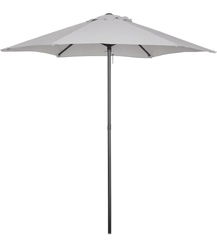 Ombrellone Da Giardino SONGMICS 210 Cm - UPF 50+, Inclinabile, Manovella, Beige, Per Terrazzo E Piscina - Foto 4