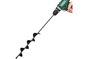 LONGRUN Punta da trapano a coclea per Piantare -6 cm x 58 cm Coclea da giardino, Strumento per piantare bulbi per Piantare, Coclee per trapano a testa esagonale