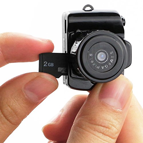 Dizaul Mini Spionagekamera ● 16GB MicroSD ● Aufnahmefunktion – Schlüsselanhänger – Miniatur Spiegelreflex-Kamera – Schwarz - 4