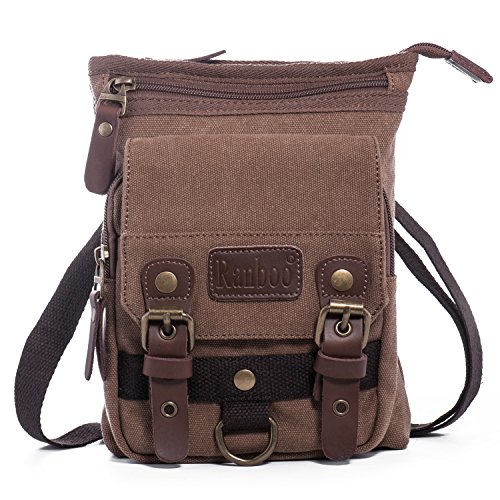 Preisvergleich Produktbild Hengwin Schick Umhängetasche Leinwand Hüfttaschen Klein Mann Schultertasche Herrentasche funktional Reise-Tasche Alltagstasche Fits for iPad Mini iPhone 7 Plus 6 Plus