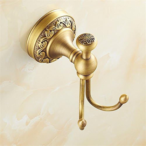 QINLEI European style retro copper towel rack, bath towel rack, bathroom hardware pendant set, retro bathroom set shelf,Hook B